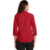 Port Authority Women's Rich Red 3/4-Sleeve SuperPro Twill Shirt