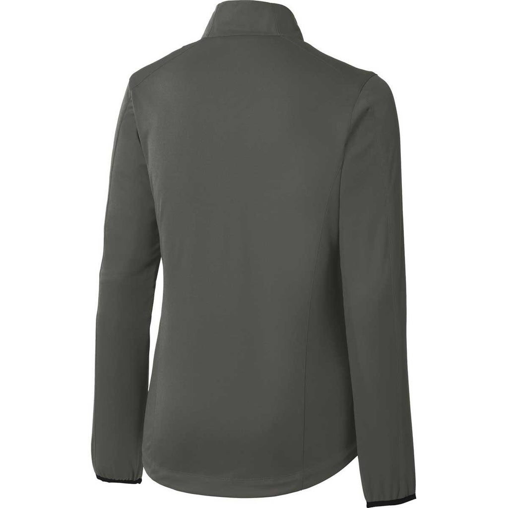 Port Authority Women's Grey Steel Active Soft Shell Jacket