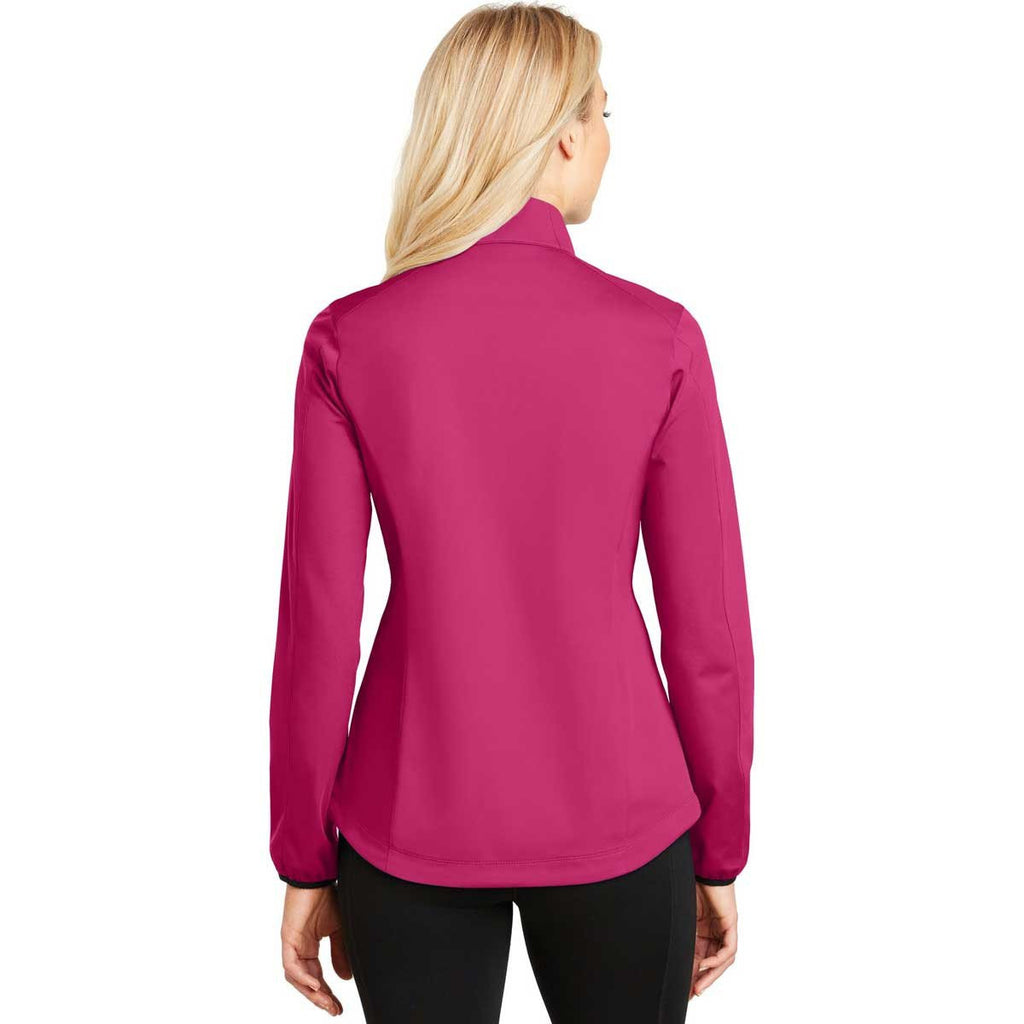 Port Authority Women's Pink Azalea Active Soft Shell Jacket