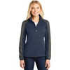Port Authority Women's Dress Blue Navy/Grey Steel Active Colorblock Soft Shell Jacket