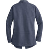 Port Authority Women's Estate Blue Heather/Charcoal Heather Interlock Cardigan