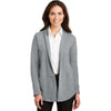 Port Authority Women's Medium Grey Heather/Charcoal Heather Interlock Cardigan
