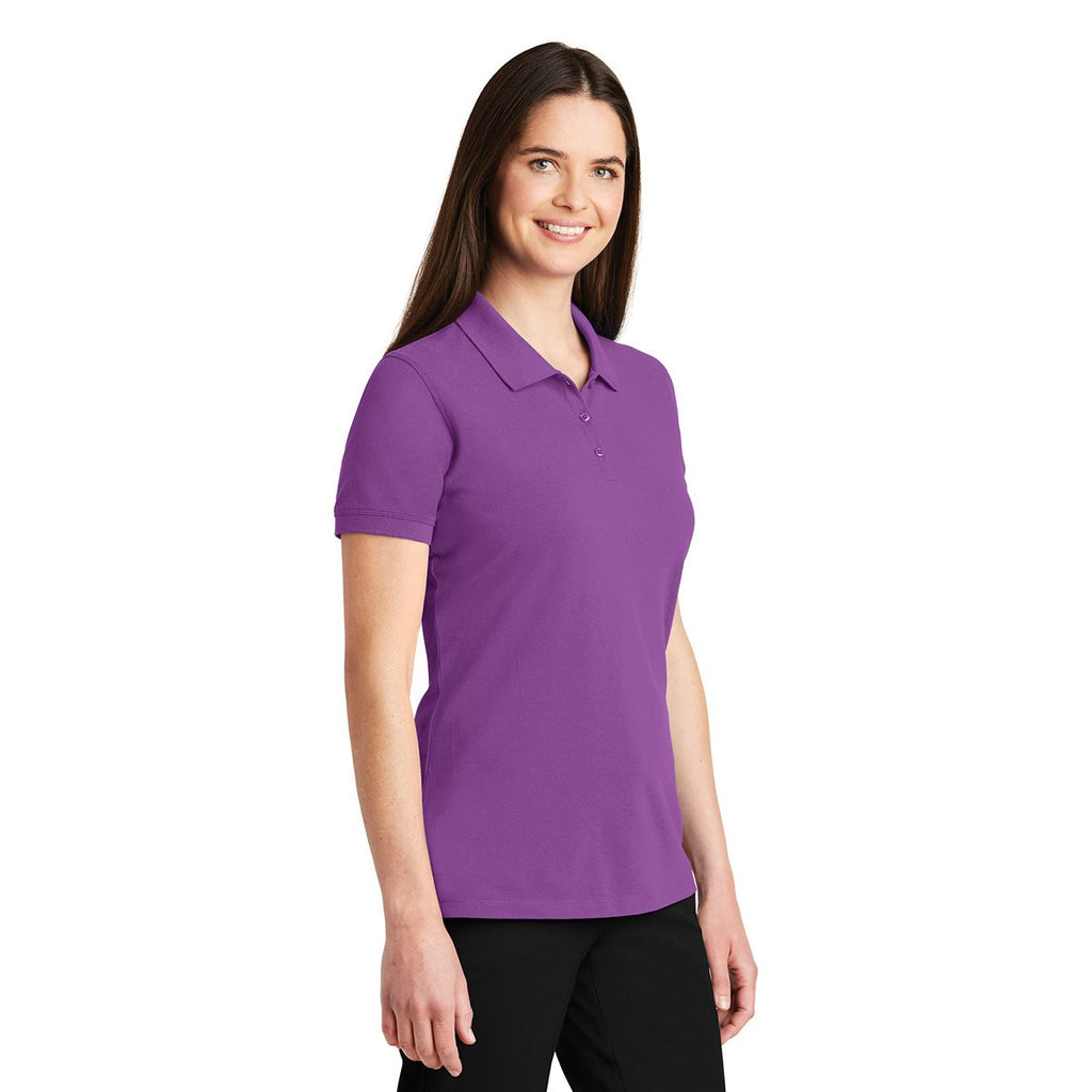 Port Authority Women's Bright Violet Ezcotton Polo