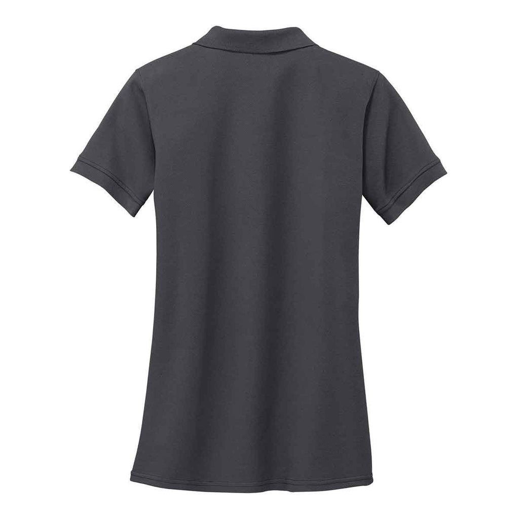 Port & Company Women's Charcoal Ring Spun Pique Polo