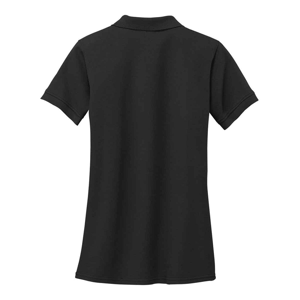 Port & Company Women's Jet Black Ring Spun Pique Polo