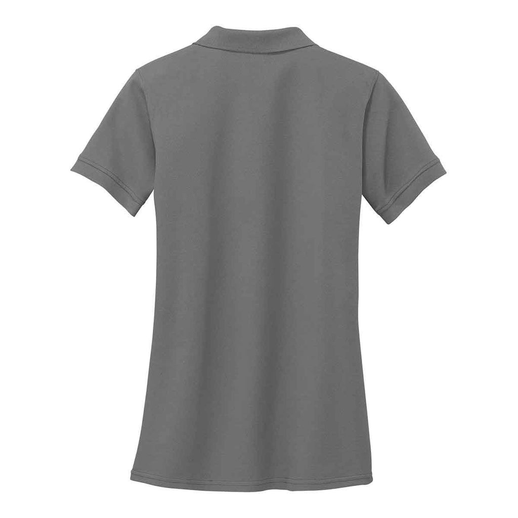 Port & Company Women's Medium Grey Ring Spun Pique Polo