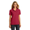 Port & Company Women's Red Ring Spun Pique Polo