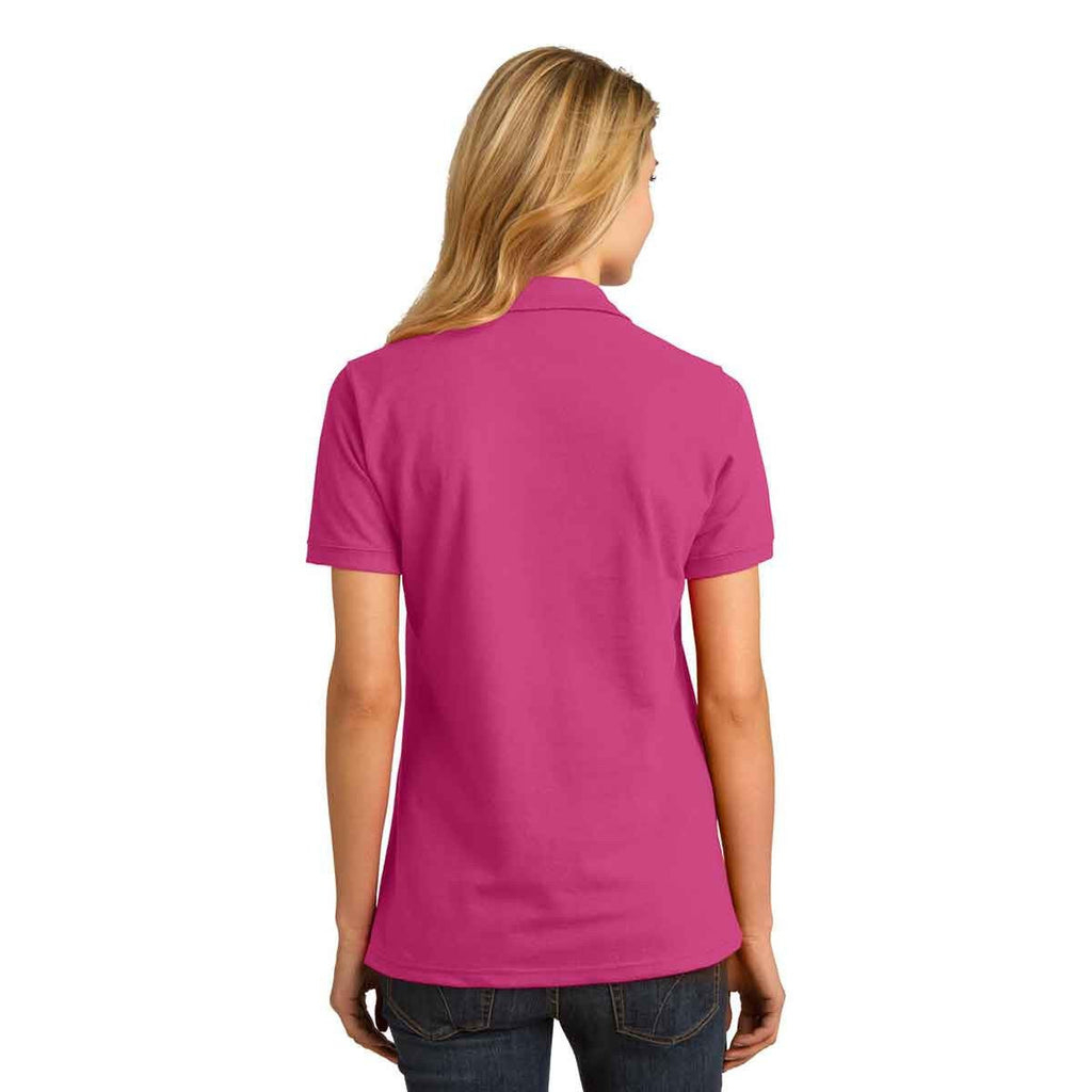 Port & Company Women's Sangria Ring Spun Pique Polo