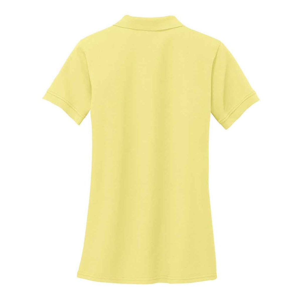 Port & Company Women's Yellow Ring Spun Pique Polo