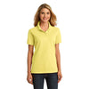 Port & Company Women's Yellow Ring Spun Pique Polo