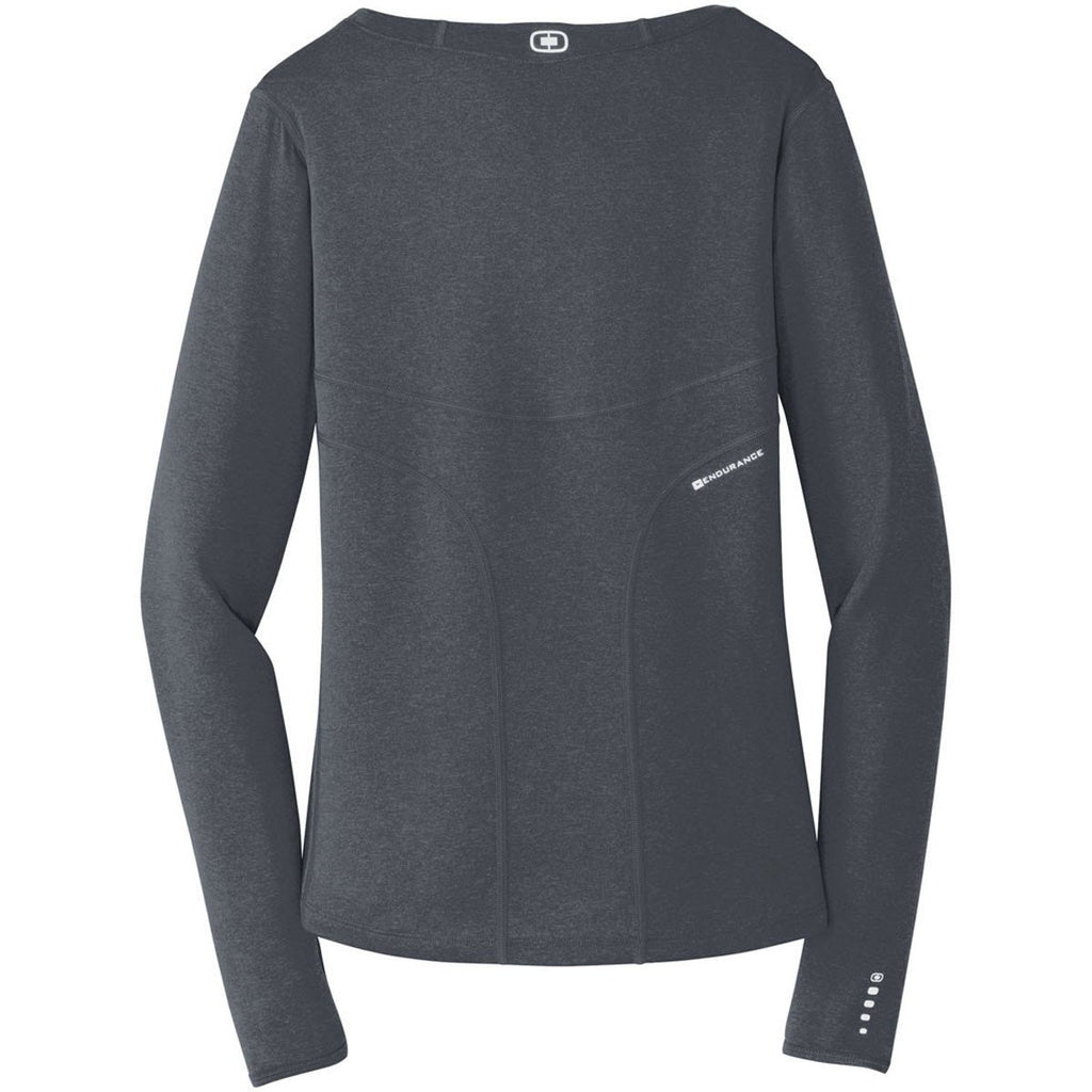OGIO Women's Gear Grey ENDURANCE Long Sleeve Pulse Crew