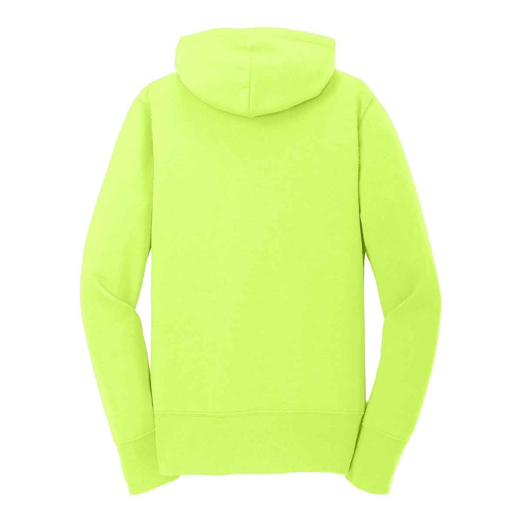 Port & Company Women's Neon Yellow Core Fleece Full-Zip Hooded Sweatshirt