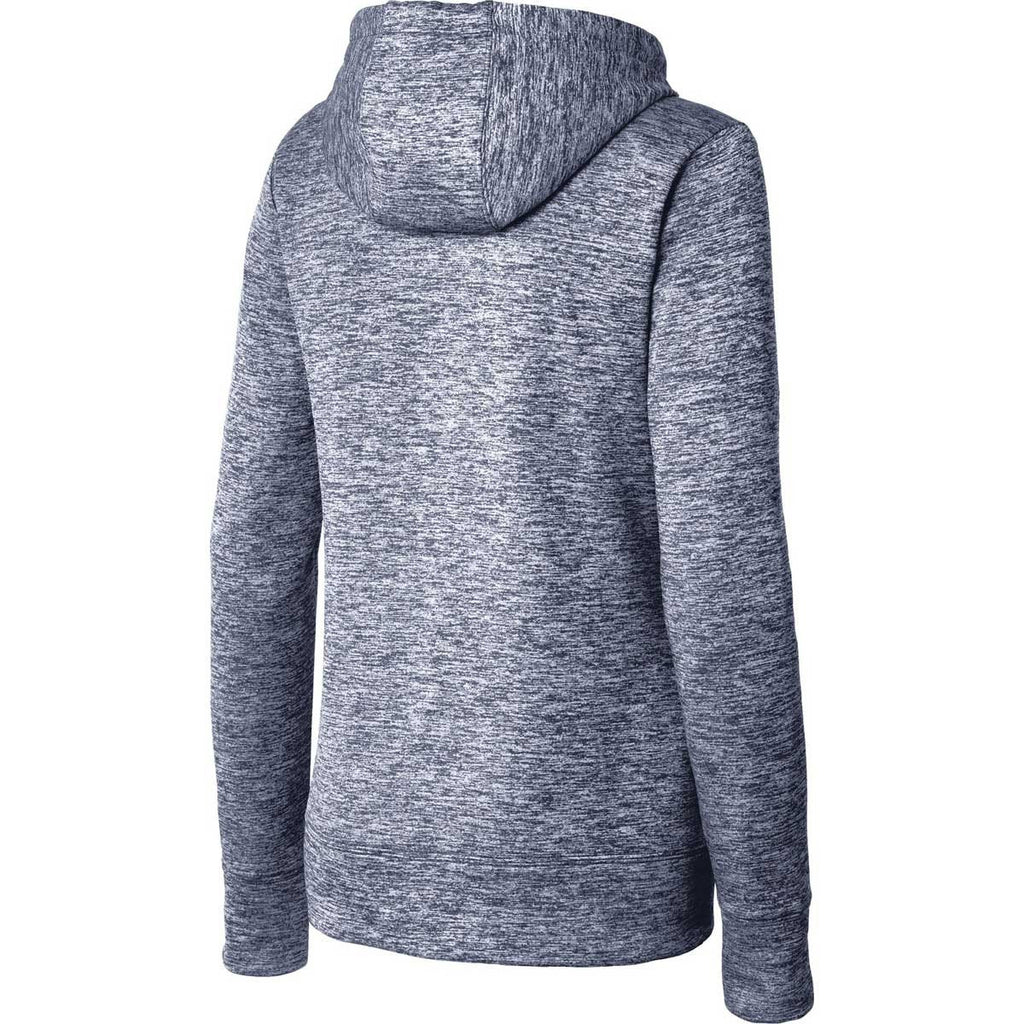 Sport-Tek Women's True Navy PosiCharge Electric Heather Fleece Hooded Pullover