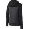 Sport-Tek Women's Black/Graphite Heather/Black Tech Fleece Colorblock Full-Zip Hooded Jacket