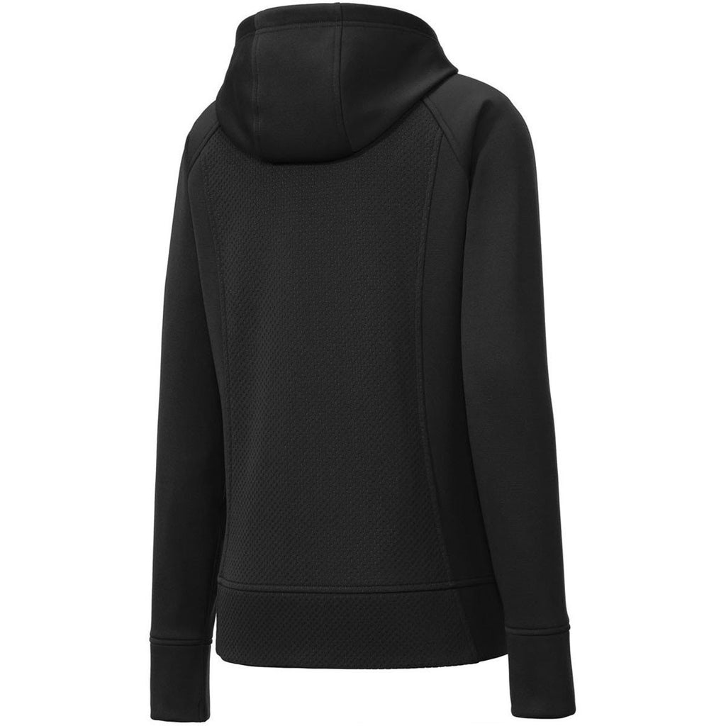 Sport-Tek Women's Black Rival Tech Fleece Full-Zip Hooded Jacket