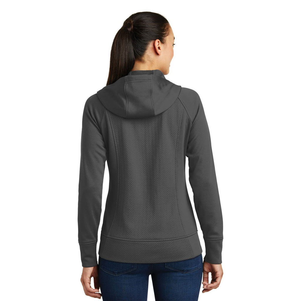 Sport-Tek Women's Iron Grey Rival Tech Fleece Full-Zip Hooded Jacket