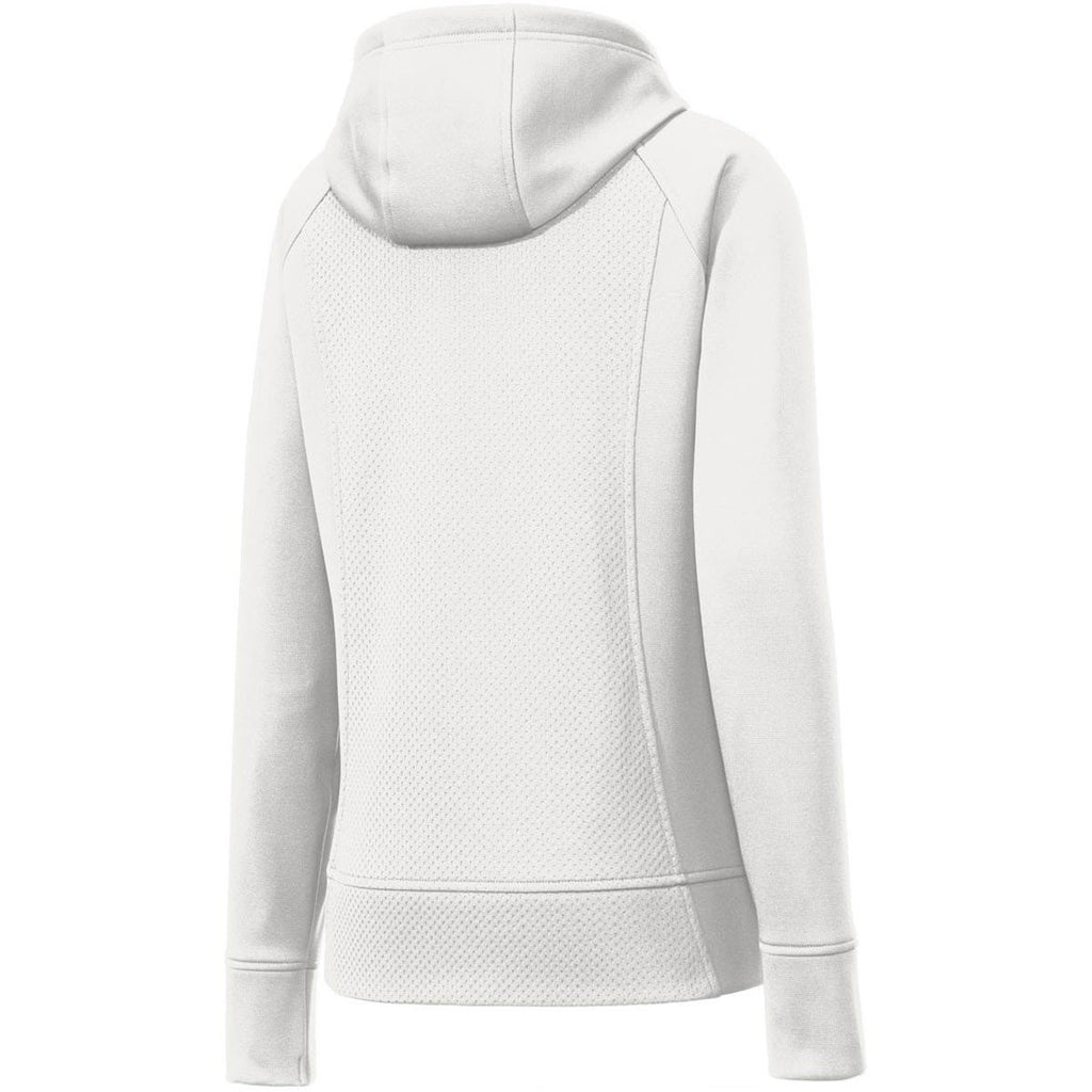 Sport-Tek Women's White Rival Tech Fleece Full-Zip Hooded Jacket