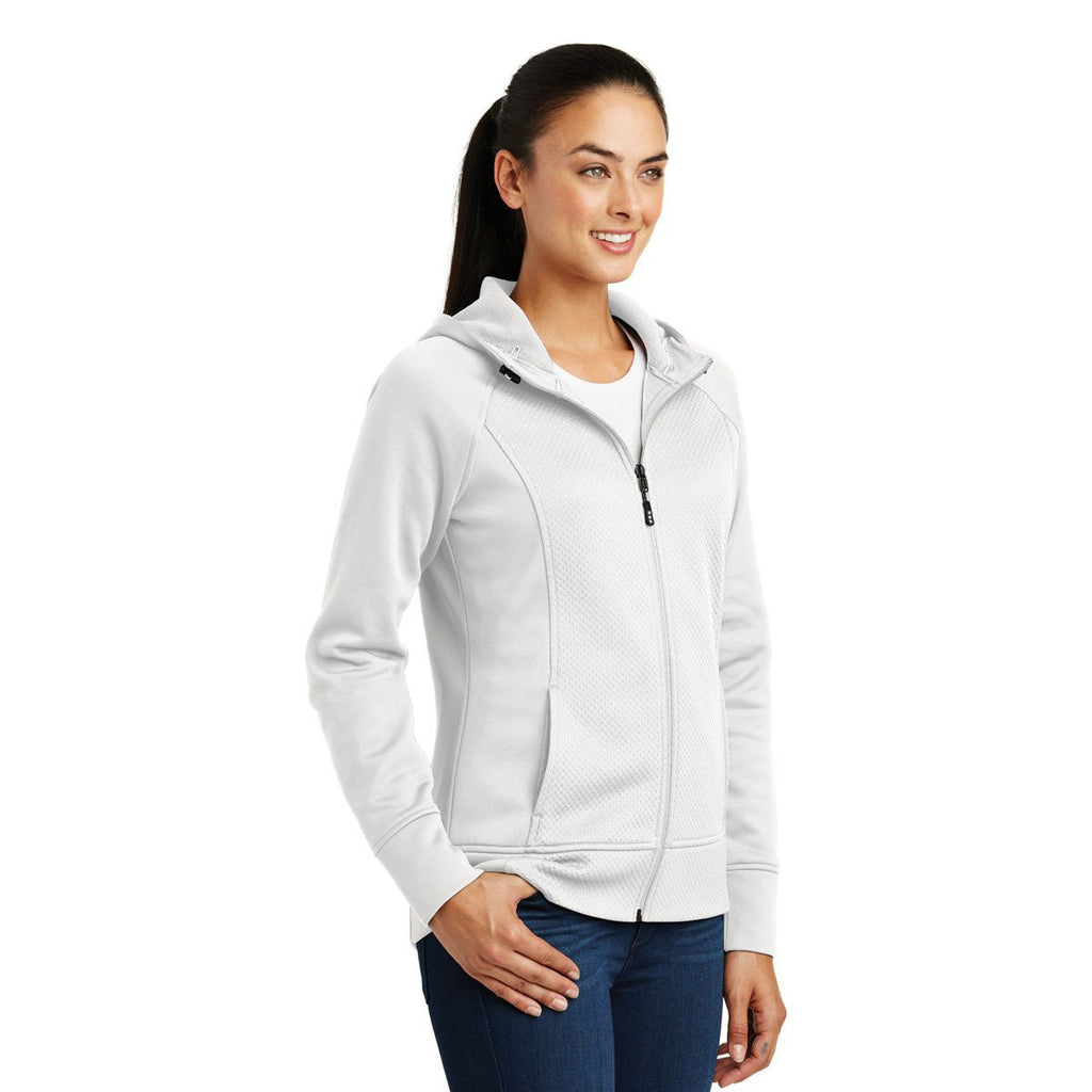 Sport-Tek Women's White Rival Tech Fleece Full-Zip Hooded Jacket