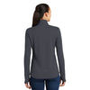 Sport-Tek Women's Iron Grey/Black Grey Sport-Wick Textured Colorblock Quarter Zip Pullover