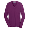 port-authority-women-purple-v-neck-sweater