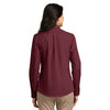 Port Authority Women's Burgundy Long Sleeve Carefree Poplin Shirt