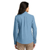 Port Authority Women's Carolina Blue Long Sleeve Carefree Poplin Shirt