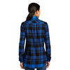 Port Authority Women's Royal/Black Plaid Flannel Tunic