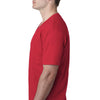 Next Level Men's Red Premium Fitted Short-Sleeve V-Neck Tee