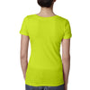 Next Level Women's Neon Yellow Deep V-Neck Tee