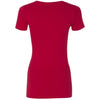 Next Level Women's Red Deep V-Neck Tee