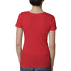 Next Level Women's Red Deep V-Neck Tee