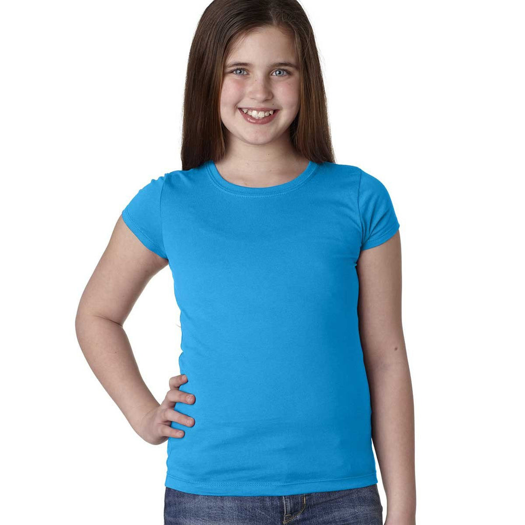 Next Level Girl's Turquoise Princess Tee