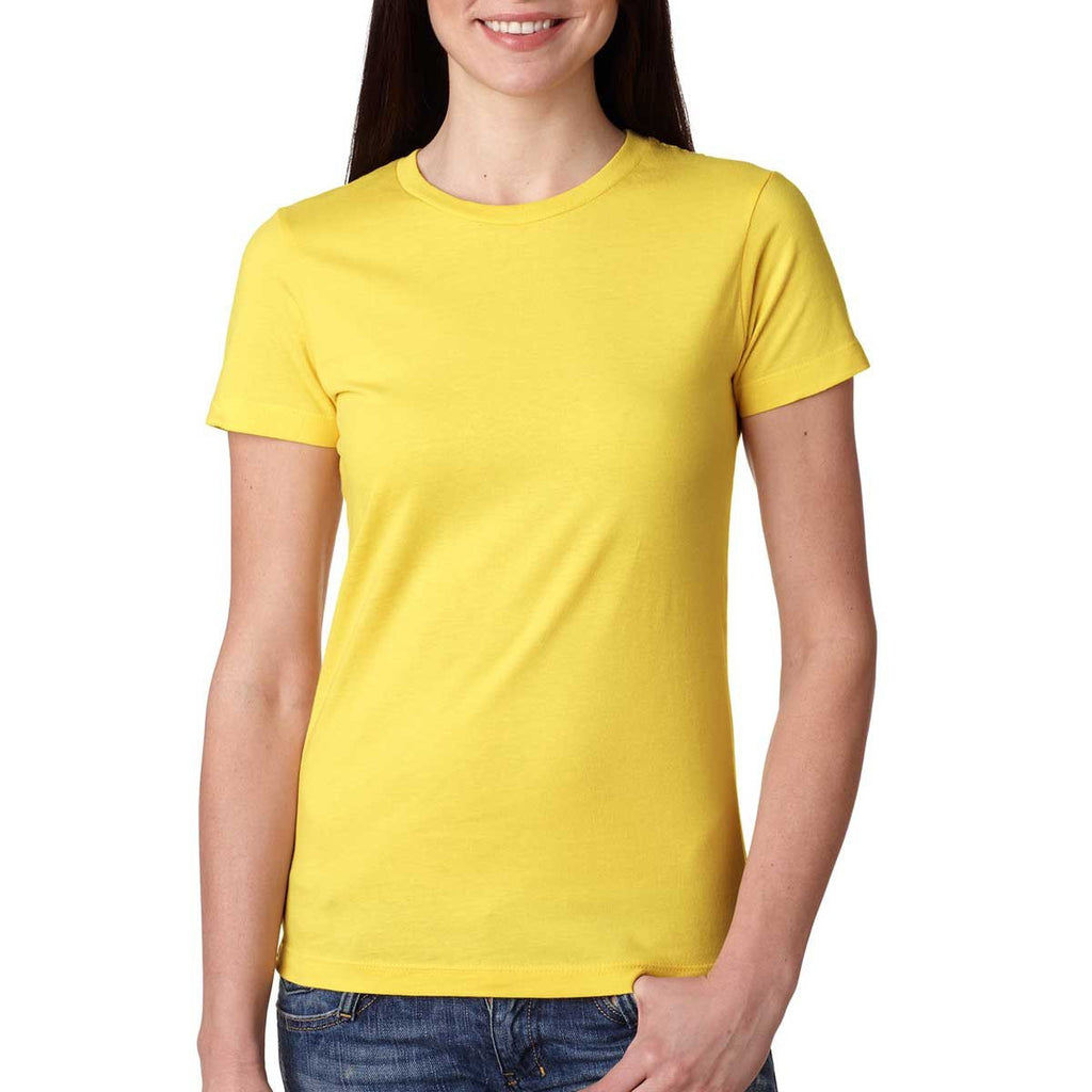Next Level Women's Vibrant Yellow Boyfriend Tee 