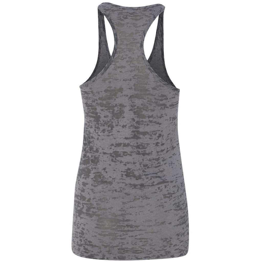 Next Level Women's Dark Gray Burnout Racerback Tank