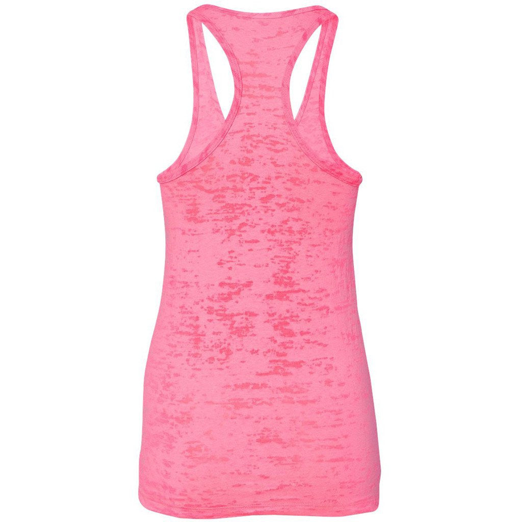 Next Level Women's Neon Pink Burnout Racerback Tank