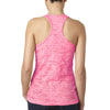 Next Level Women's Neon Pink Burnout Racerback Tank