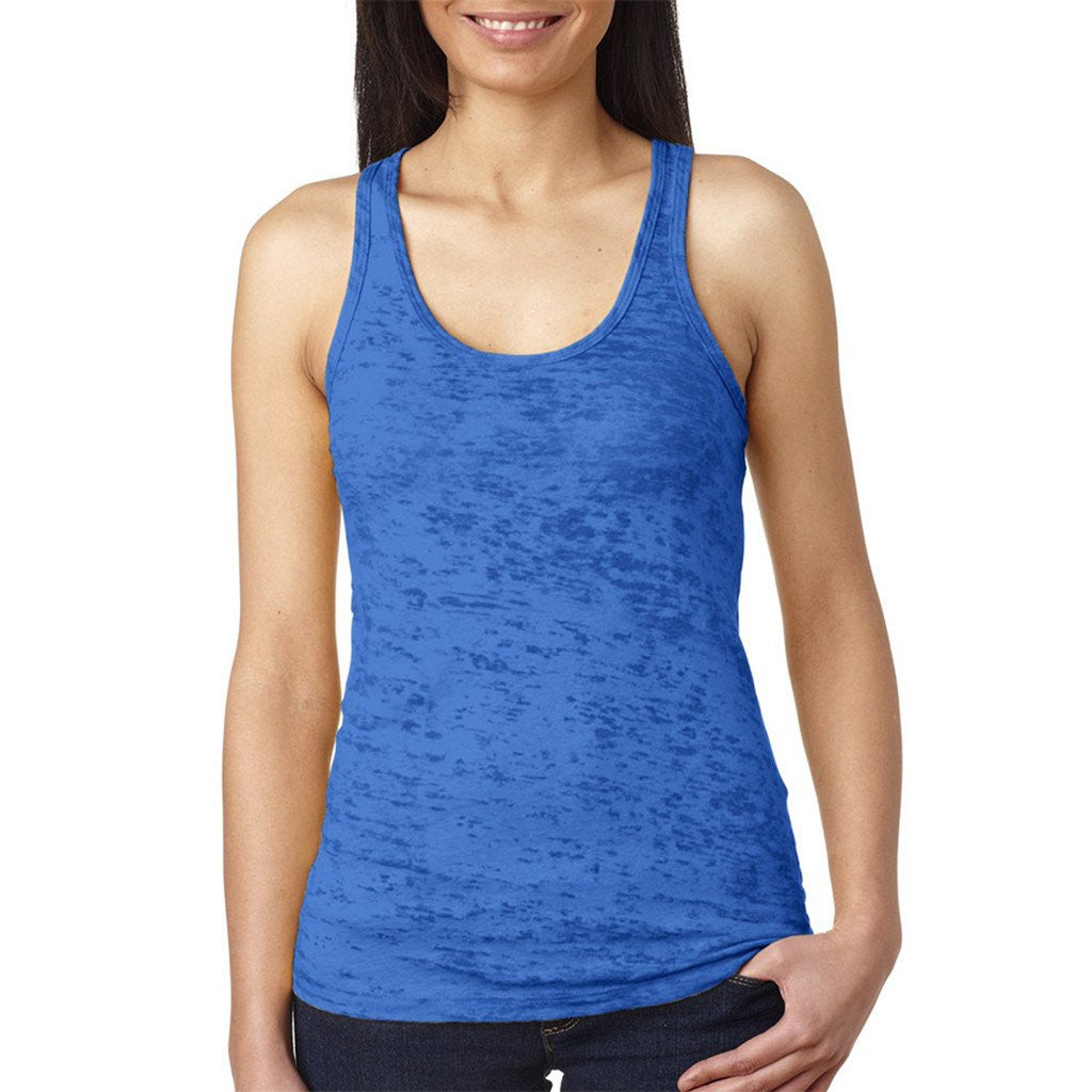 Next Level Women's Royal Burnout Racerback Tank