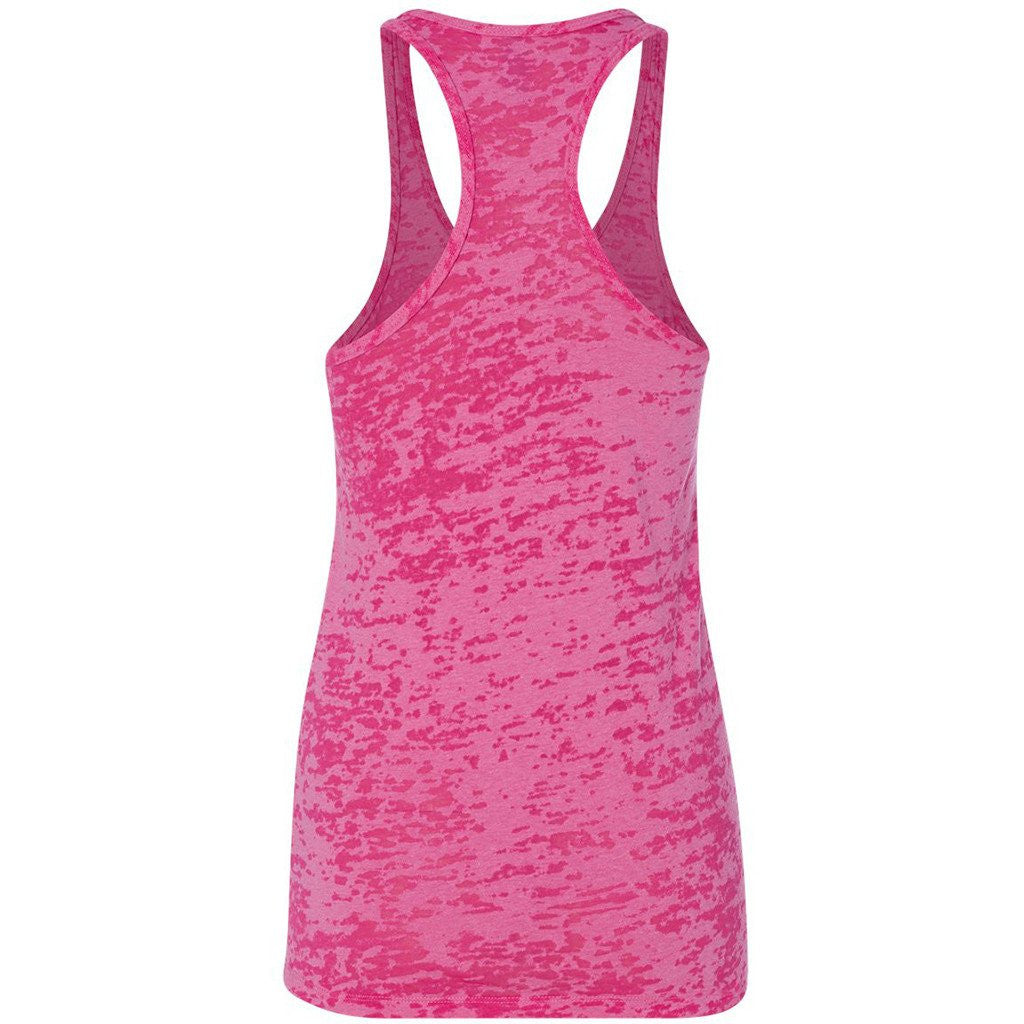 Next Level Women's Shocking Pink Burnout Racerback Tank