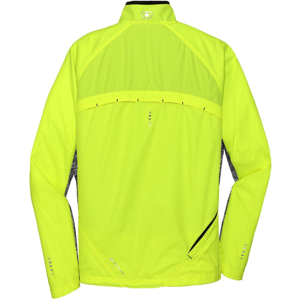 OGIO Men's Pace Yellow/Black/Reflective Endurance Velocity Jacket
