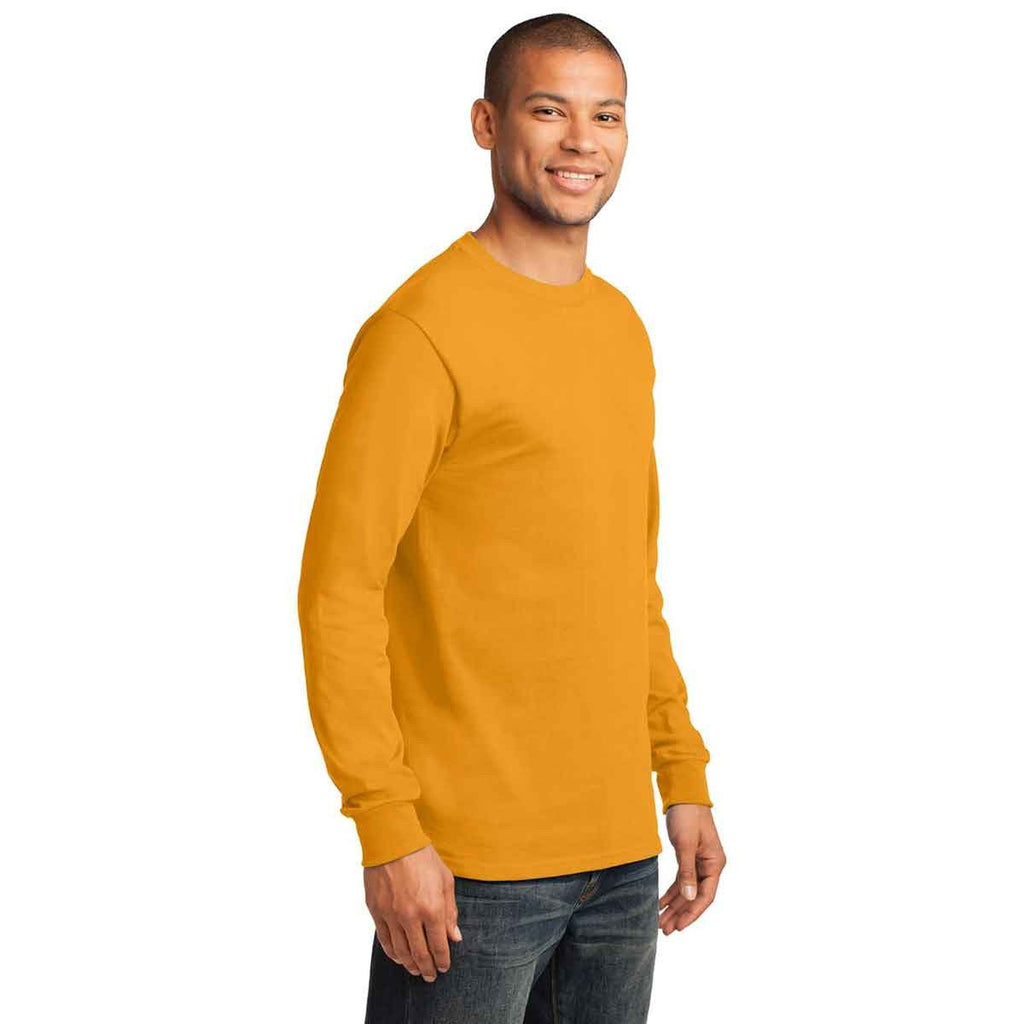 Port & Company Men's Gold Tall Long Sleeve Essential Tee