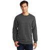 Port Authority Men's Charcoal Fan Favorite Fleece Crewneck Sweatshirt