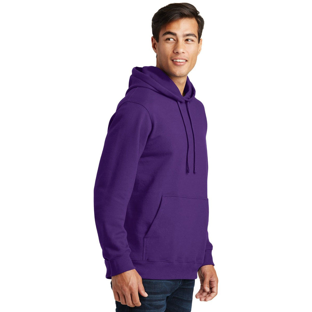 Port & Company Men's Team Purple Fan Favorite Fleece Pullover Hooded Sweatshirt