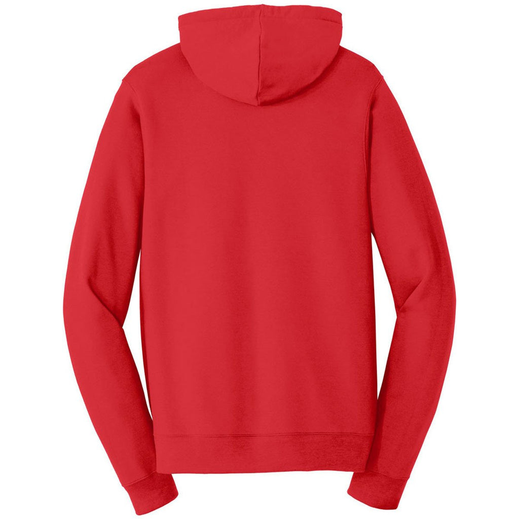 Port & Company Men's Bright Red Fan Favorite Fleece Full-Zip Hooded Sweatshirt