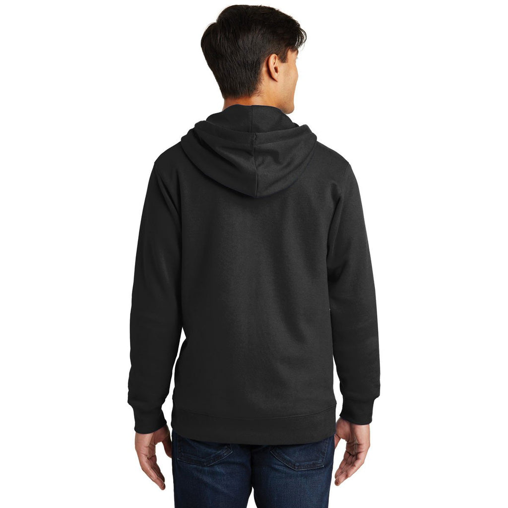 Port & Company Men's Jet Black Fan Favorite Fleece Full-Zip Hooded Sweatshirt