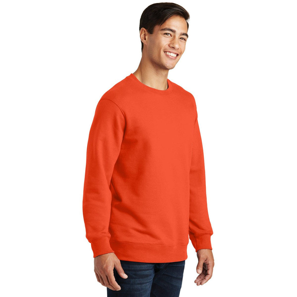 Port & Company Men's Orange Fan Favorite Fleece Crewneck Sweatshirt