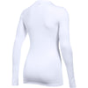 Under Armour Women's White ColdGear Fitted L/S Crew