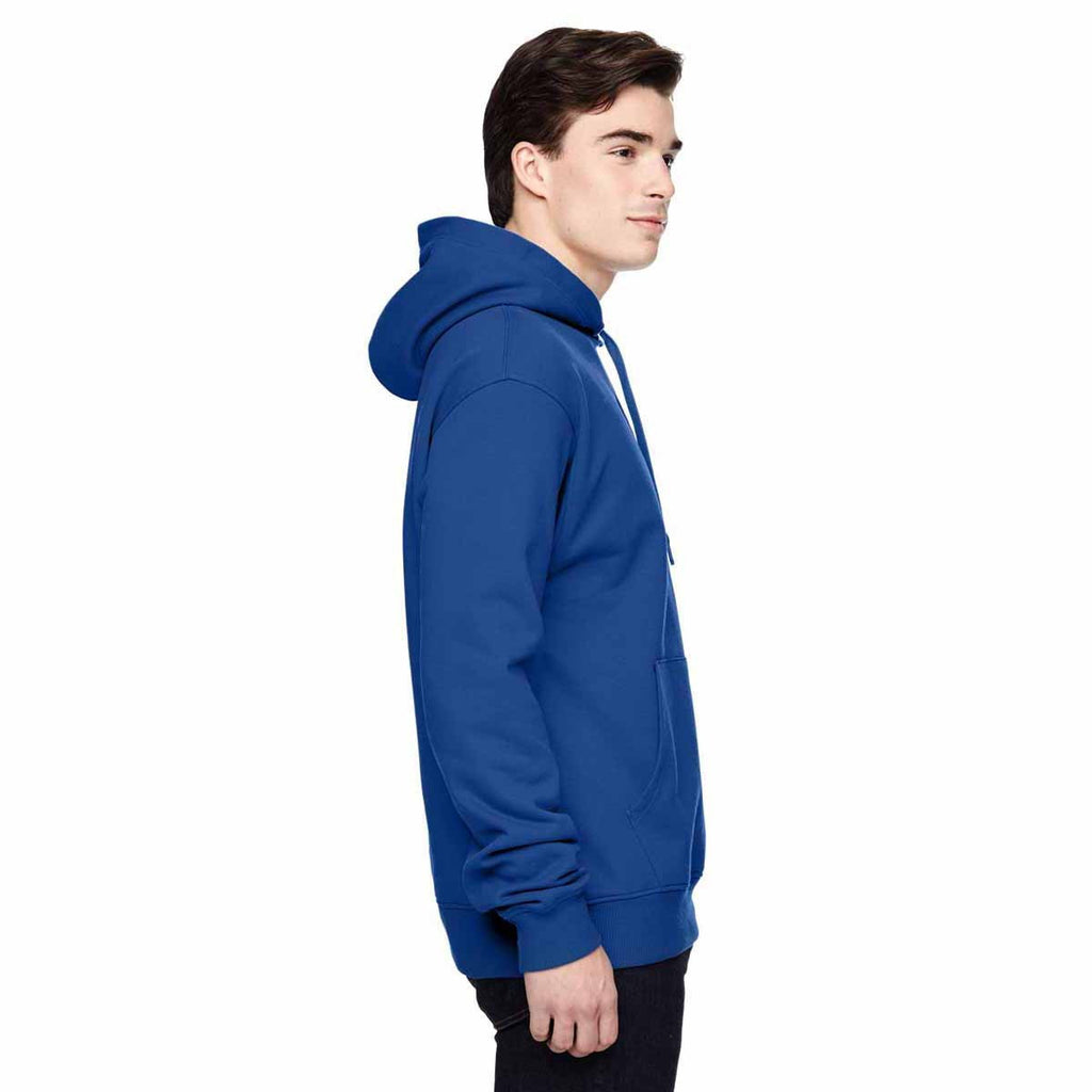Champion Men's Sport Royal/Athletic Heather for Team 365 Cotton Max 9.7-Ounce Pullover Hood