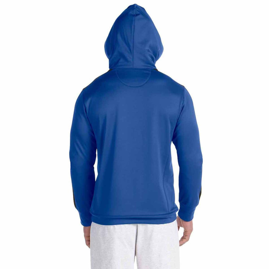 Champion Men's Athletic Royal/Black Performance 5.4-Ounce Colorblock Pullover Hood