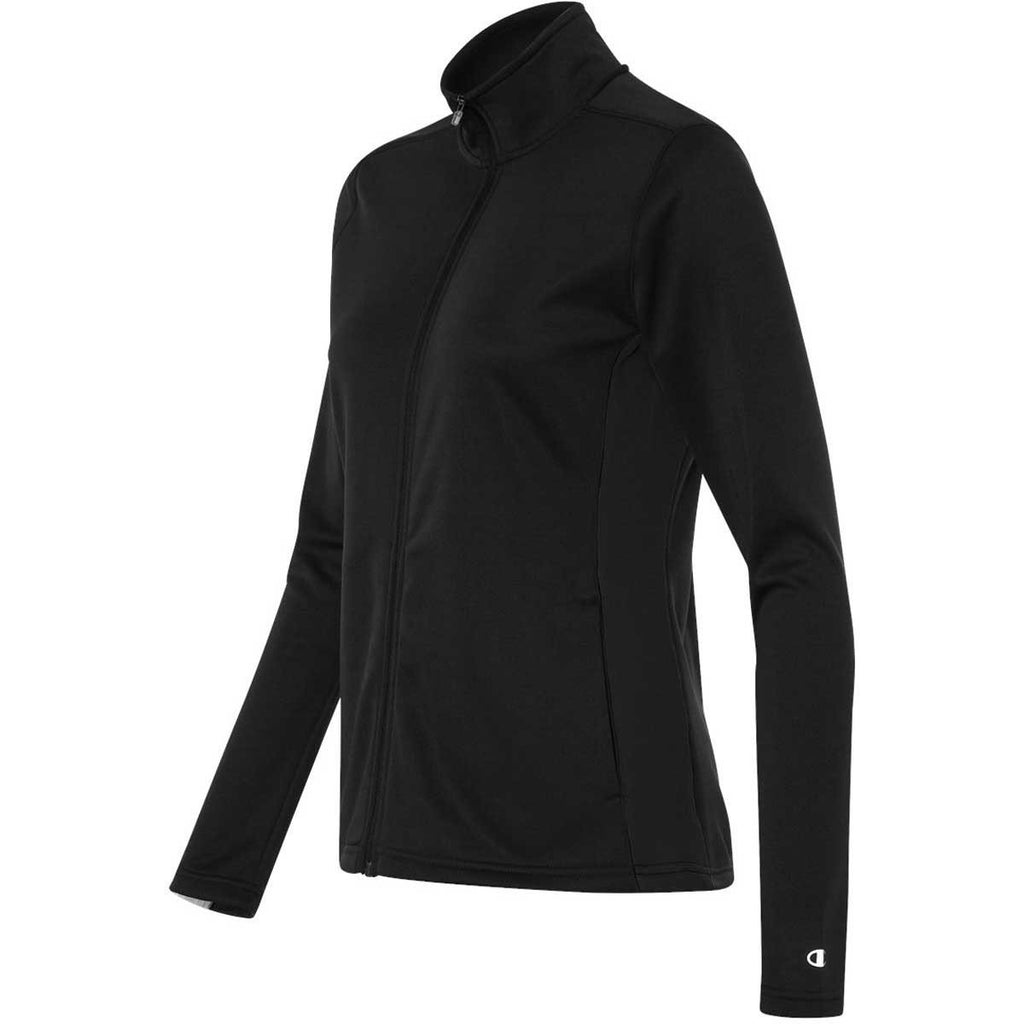 Champion Women's Black/Black Performance 5.4-Ounce Colorblock Full-Zip Jacket