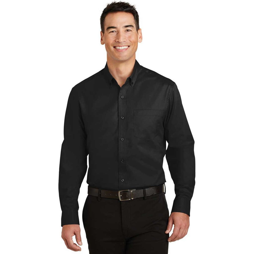 Port Authority Men's Black SuperPro Twill Shirt